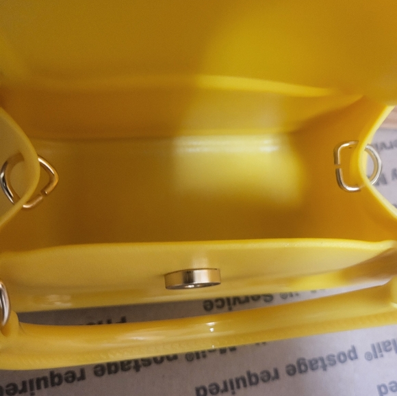 Mini Purse Yellow with Costume Pearl Snap latch Women/Girls - Picture 4 of 10